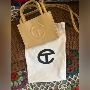 Telfar Leather Small Shopping Bag Cream (LIKE NEW!)